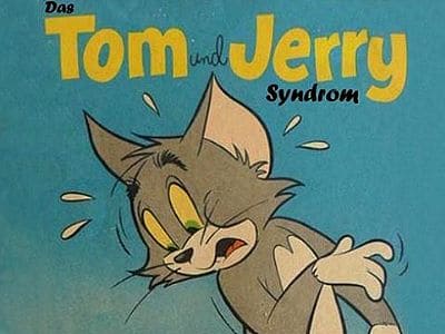 Das Bild zeit einen erschreckten Tom (Tom und Jerry)