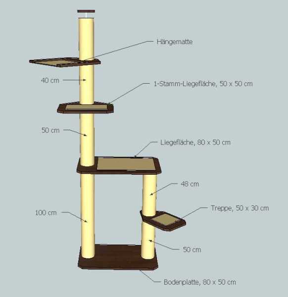 Kratzbaum Bauplan 127