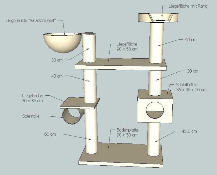 Kratzbaum Bauplan 245